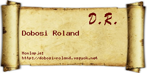 Dobosi Roland névjegykártya