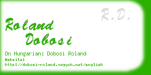 roland dobosi business card